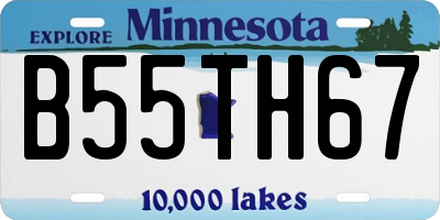 MN license plate B55TH67