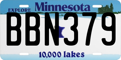 MN license plate BBN379