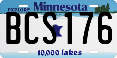 MN license plate BCS176