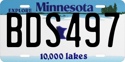 MN license plate BDS497