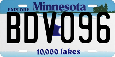 MN license plate BDV096