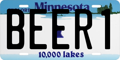 MN license plate BEER1