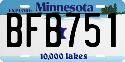 MN license plate BFB751