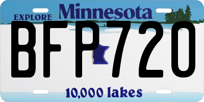 MN license plate BFP720