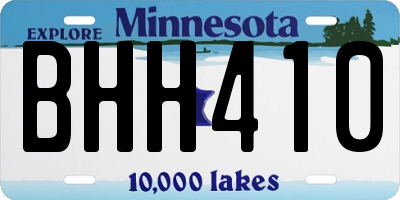 MN license plate BHH410