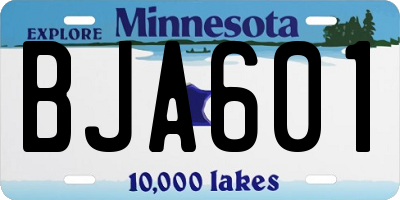 MN license plate BJA601