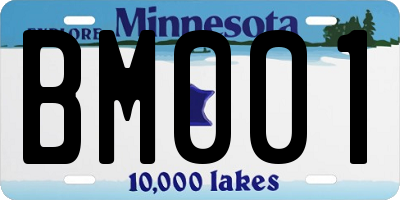 MN license plate BM001