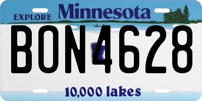 MN license plate BON4628