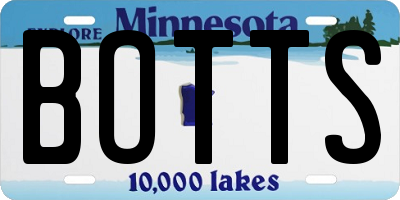 MN license plate BOTTS