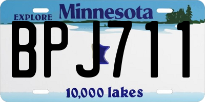 MN license plate BPJ711