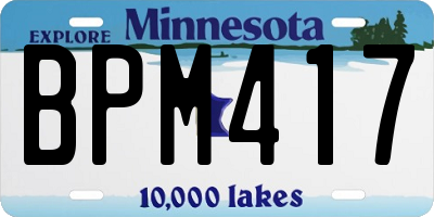 MN license plate BPM417