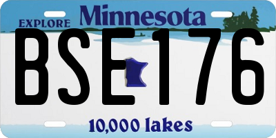 MN license plate BSE176