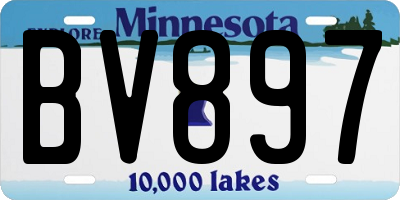 MN license plate BV897