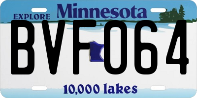 MN license plate BVF064