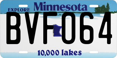 MN license plate BVFO64