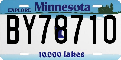 MN license plate BY78710