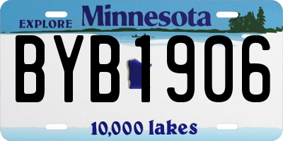 MN license plate BYB1906