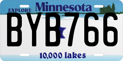 MN license plate BYB766