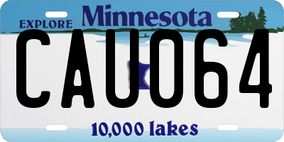 MN license plate CAU064