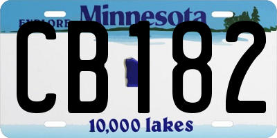 MN license plate CB182