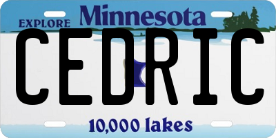 MN license plate CEDRIC