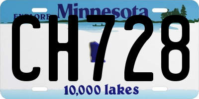 MN license plate CH728