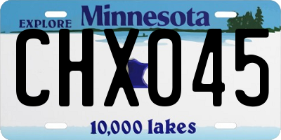 MN license plate CHX045