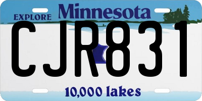 MN license plate CJR831