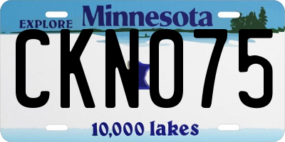 MN license plate CKN075