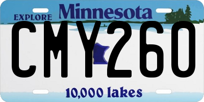 MN license plate CMY260