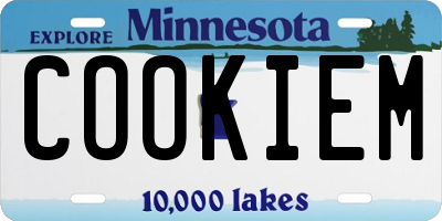 MN license plate COOKIEM