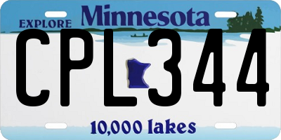 MN license plate CPL344