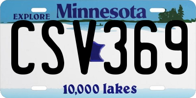 MN license plate CSV369