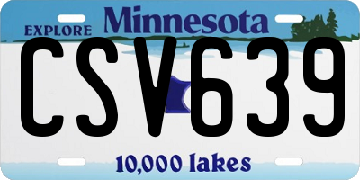 MN license plate CSV639