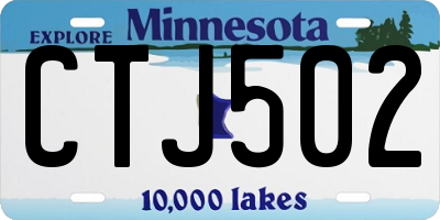 MN license plate CTJ502