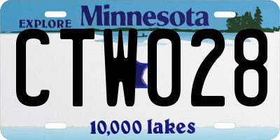 MN license plate CTW028