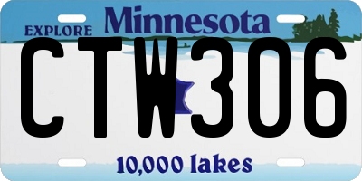 MN license plate CTW306