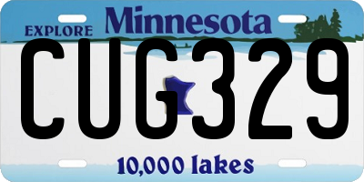 MN license plate CUG329