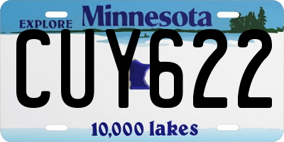 MN license plate CUY622