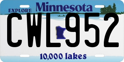 MN license plate CWL952