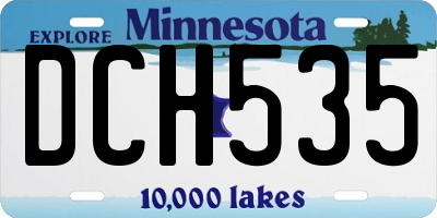 MN license plate DCH535