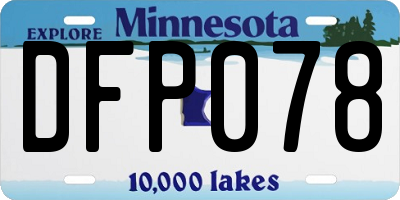 MN license plate DFP078