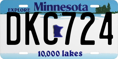 MN license plate DKC724