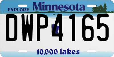 MN license plate DWP4165