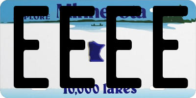 MN license plate EEEE