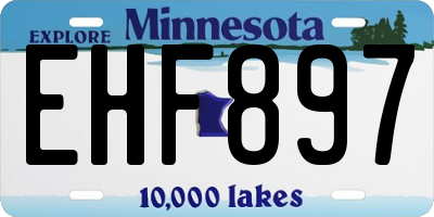 MN license plate EHF897