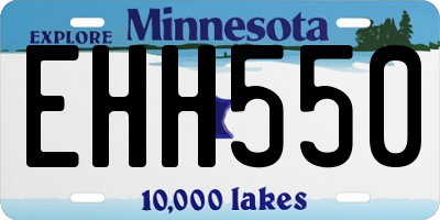MN license plate EHH550