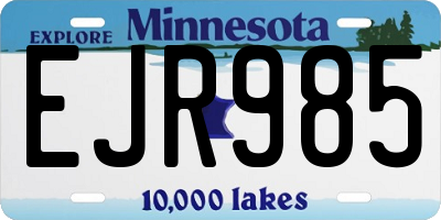 MN license plate EJR985