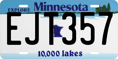 MN license plate EJT357