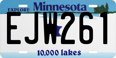 MN license plate EJW261